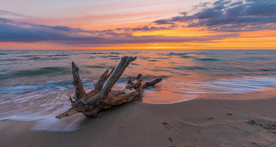 Darßer Weststrand bei Sonnenuntergang
